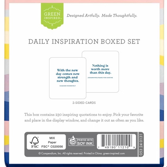 Green Inspired Colorful Daily Affirmations - Picture 2 of 5